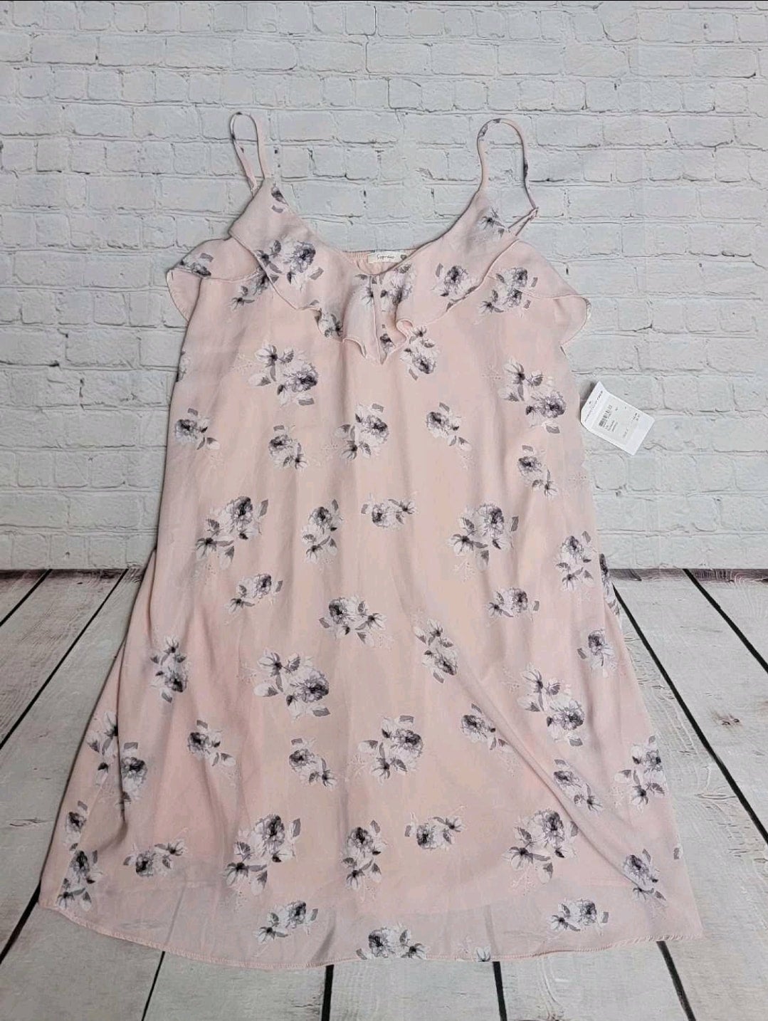 Womens Nordstrom Rack Blush Pink Floral Print Dress